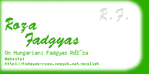 roza fadgyas business card